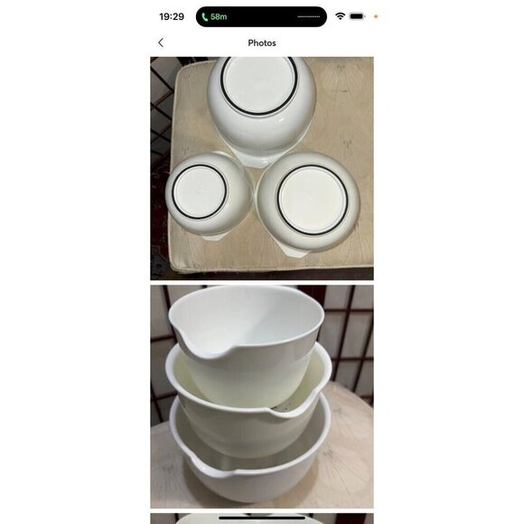 Mixing bowls 14 18 20 Liter Plastic Lot of 3 - Picture 6 of 12